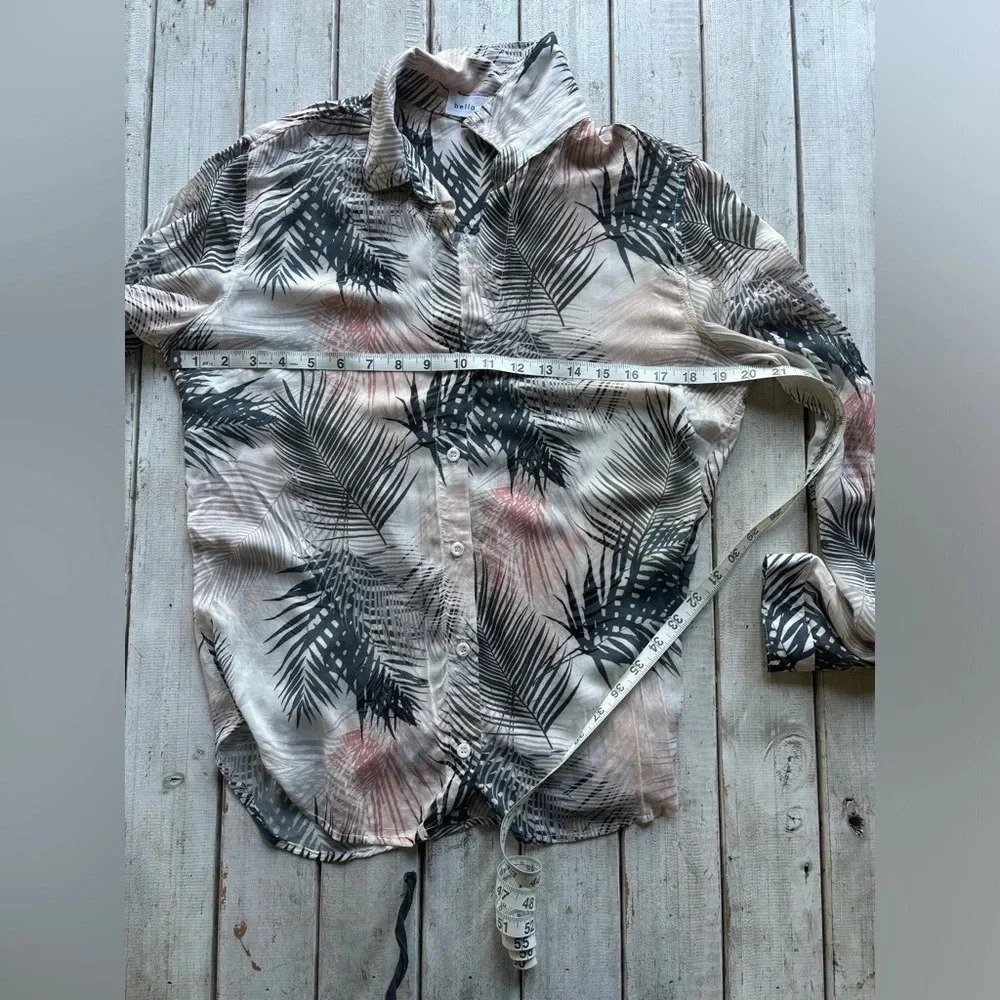 Bella Dahl | button down | long sleeve | floral | collared | blouse | s - Picture 4 of 10